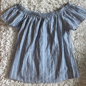 Pookie&Sebastian striped off the shoulder top